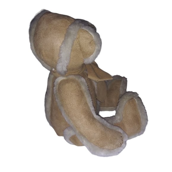 Bath & Body Works Gingerbread Stuffed Suede Tan Bear Christmas Plush Collectible - Picture 4 of 11